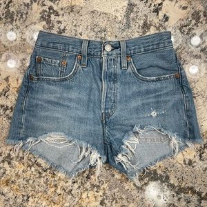 Levi’s 501 High Rise Denim Shorts